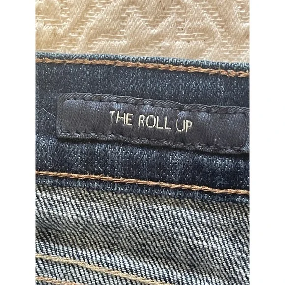 Lucky Brand The Roll Up Denim Shorts Dark Wash Womens Size 14 32 - Picture 6 of 13